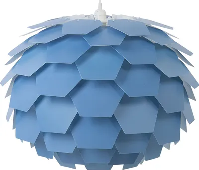 Produktbild von BELIANI Hängeleuchte Blau Blumenform Zapfen großer Schirm Kinderzimmer Beleuchtung Modernes Design