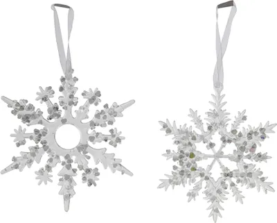 Produktbild von 12 x Deko Schneeflocken ca.15 cm Schneedeko Fensterdekoration Christbaumschmuck