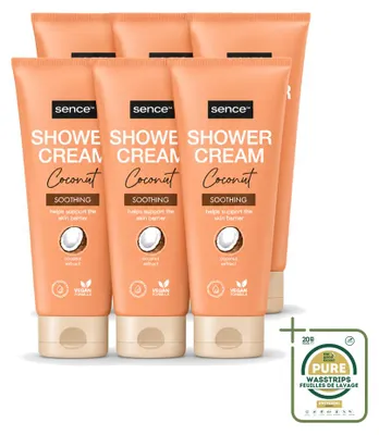 Produktbild von 6 x Sence Coconut Douchecreme - Pflegend - 200 ml - Vorratspackung - 6 Stücke