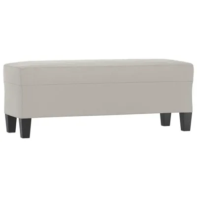 Produktbild von Sitzbank Hellgrau 100x35x41 cm Mikrofasergewebe