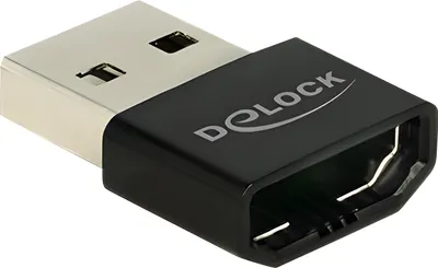 Produktbild von Delock 65680 Delock Adapter HDMI-A Buchse > USB Typ-A Stecker schwarz