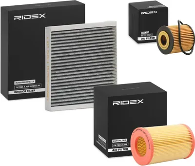 Produktbild von RIDEX Filterset Inspektionspaket Filtersatz für SMART FORTWO Coupe (450) FORTWO Cabrio (450)