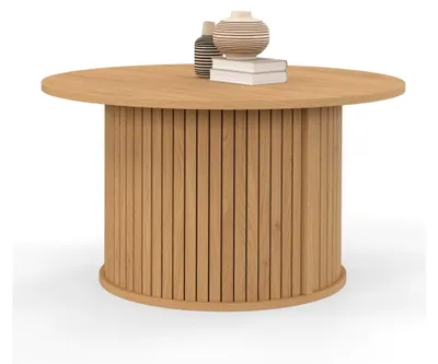 Produktbild von Runder Couchtisch 70 cm Romie Lattendesign
