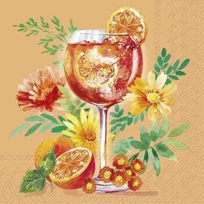 Produktbild von Servietten 25x25 cm - ORANGE COCKTAIL orange