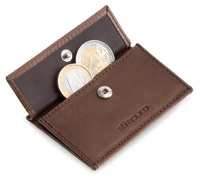 Produktbild von Coin Pocket mit RFID-Schutzkarte für ZNAP Slim Wallets 8 und 12 Druckknopf
