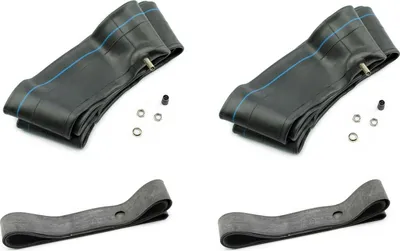 Produktbild von Set: 2x Kenda Weißwandreifen 2,25 x 19 Zoll, K252 2P, TT, 37L inklusive 2 Schläuche und 2 Felgenbänder für Moped, Mofa 50ccm