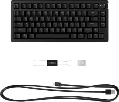 Produktbild von HyperX Alloy Rise 75 – Gaming-Tastaturen, 75%, Kabelgebunden, USB, Mechanischer Switch, RGB-LED, Schwarz
