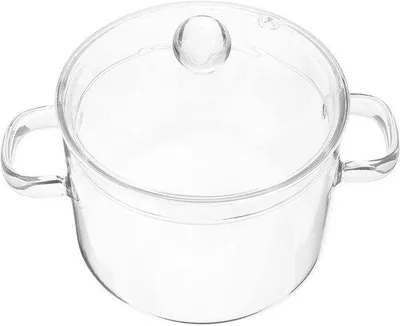 Immagine prodotto di Vasi per cucinare e servire - 1 pezzo - 1350 ml - Vetro spesso - Con coperchio - Ideale per pasta, zuppa, muesli e frutta - Pentola e ciotola