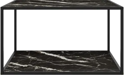 Obrázek produktu pro vidaXL Konferenční stolek černý s optikou z černého skla a mramoru 90x90x50 cm