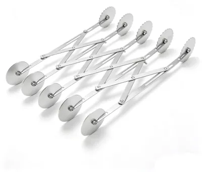 Gebäckschneider mit 5 Rädern, Edelstahl, verstellbar, ausziehbar