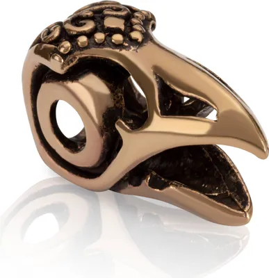 Produktbild von Rabenkopf Bartperle Øinnen 6mm Wikinger Bronze Mittelalter Steam Punk 4310