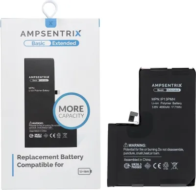 Obrázek produktu pro AmpSentrix Basic baterie vhodná pro iPhone 13 Pro Max (vysoká kapacita 4600 mAh)