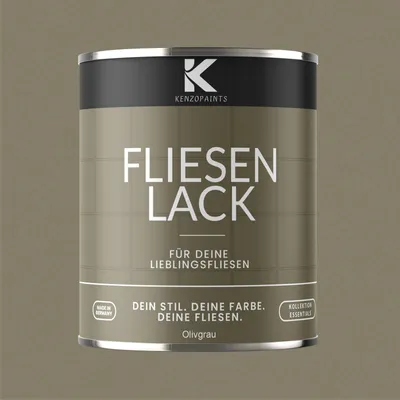 Produktbild von Kenzopaints 750ml Fliesenlack Fliesenfarbe - Olivgrau (RAL 7002)