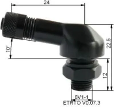 Immagine prodotto di PROVAC Valvola per pneumatici in alluminio Ø 8,5 mm - 10 pz.