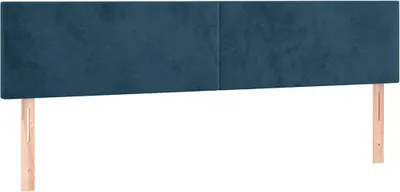 Produktbild von vidaXL Kopfteile Dunkelblau 180x5x78/88 cm Samt