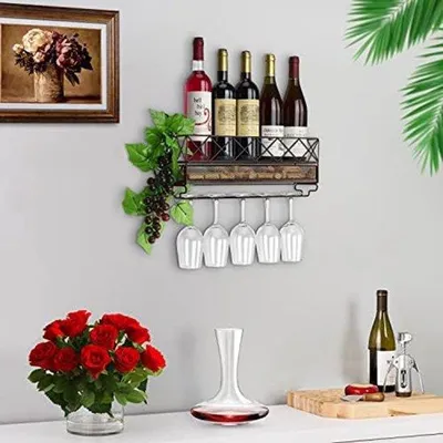 Produktbild von Metallischer Wandweinregal