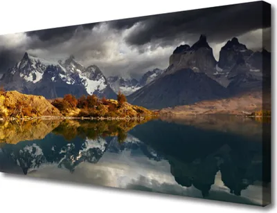 Produktbild von Tulup Leinwand-Bilder 100x50 Wandbild Canvas Kunstdruck Gebirge See Landschaft