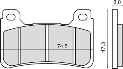Image de Rms Honda Cbr 600rr 225102953 Plaquettes de frein frittées argent argent One Size