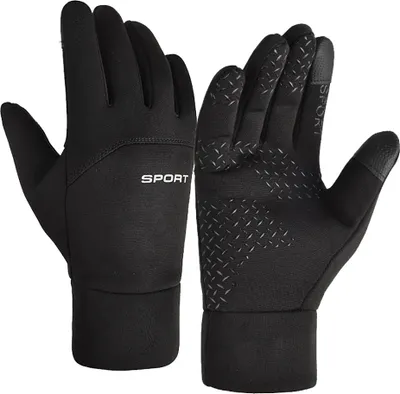 Produktbild von Fahrradhandschuhe Touchscreen Damen Herren Schwarz S-M, A0211
