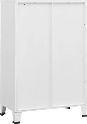 Produktbild von vidaXL Lagerschrank Industrial Weiß 75x40x115 cm Metall