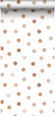 Obrázek produktu pro ESTAhome tapeta Dots světle růžová, béžová a terakota - 139349 - 0,53 x 10,05 m