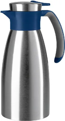 Immagine prodotto di emsa N4120100 Caraffa sottovuoto emsa SOFT GRIP, 1,0 litri, acciaio inox / blu