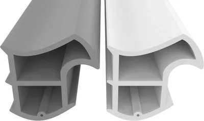 Zdjęcie produktu dla Uszczelka drzwiowa 5 m, szary, do drzwi drewnianych, wysokość 15.8 mm, szerokość 15.2 mm