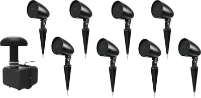 Productafbeelding van OMNITRONIC Set: Inbouw subwoofer voor vloer + 8x PS-2.5GS projectorluidsprekers