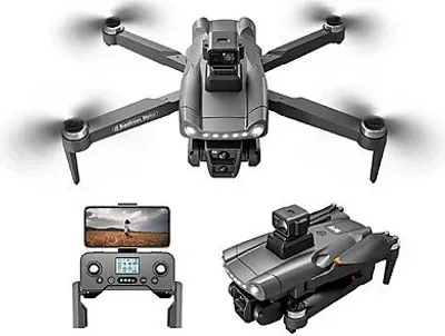 Image de Drone GPS AIORBER, avec caméra 8K, moteurs sans balais, évitement d'obstacles par laser, mode de vol stationnaire optique,précise, 27 x 31 x 10 cm, noir