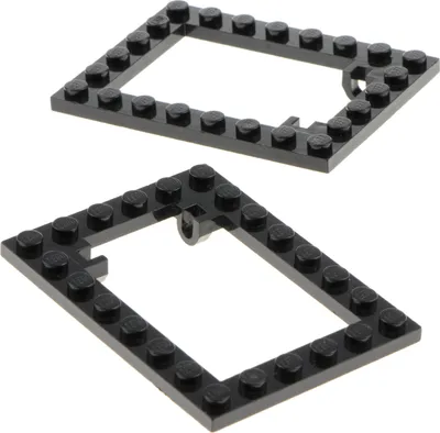 Produktbild von 2x Lego Falltür Rahmen 6x8 schwarz Tür Platte modifiziert 3004126 30041