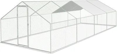 Image de Yakimz Enclos 3x8x2m - Poulailler en métal 24 m² avec porte & verrous