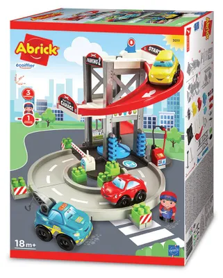 Image de Garage Abrick avec camion et voitures - Set de jeu garage automobile