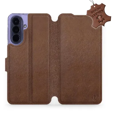 Produktbild von Echtleder Handyhülle für Galaxy A57 5G, Mobiwear Leather, Braun