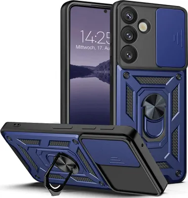 Produktbild von Armor Handyhülle für Samsung Galaxy S25+ Kameraschutz Handy Panzer Case Cover Schutzhülle Outdoor Farbe: Blau