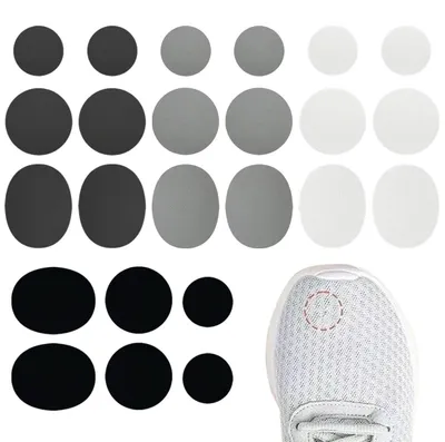 Schuhreparatur-Patches, 24 Stück, selbstklebend, 4 Farben, 3 Größen