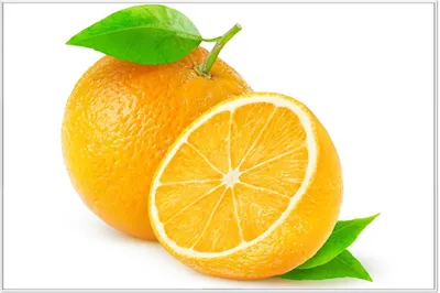 Produktbild von Wallario Wandbild Saftige Orangen vor weißem Hintergrund, Größe: 61 x 91,50 cm, Poster mit weißem Aluminiumrahmen
