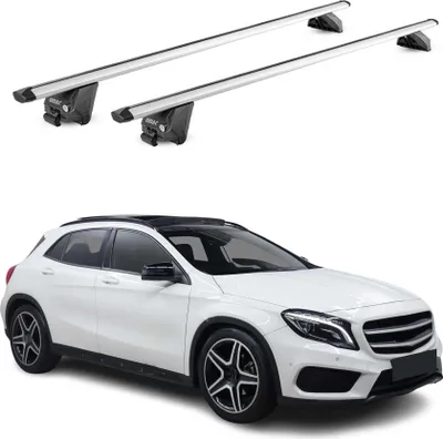 Produktbild von Dachträger Grundtäger für Mercedes GLA X156 2014-2020 100kg Alu Silber 2x ABE