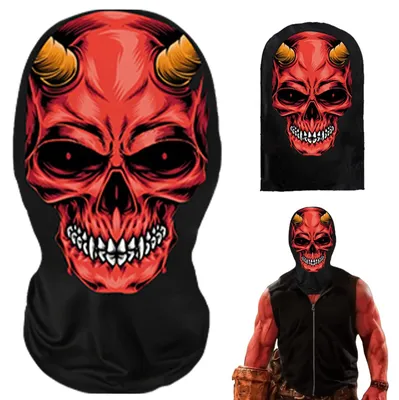 3D-Skelett-Gesichtsmasker, gruselig, für Erwachsene, Halloween