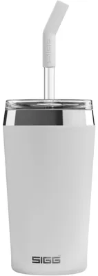 Thermobecher 0,45 L Edelstahl weiß – auslaufsicher, BPA-frei