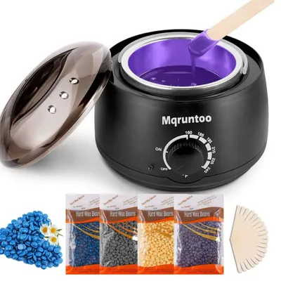 Productafbeelding van Waxverwarmer - Ontharingsset - 4 x 100 g waxparels - Pijnloos - Met 10 waxstaafjes