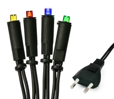Produktbild von LED Mini Lichterkette bunt 30er Innen 4,35m Kabel grün Dekoration