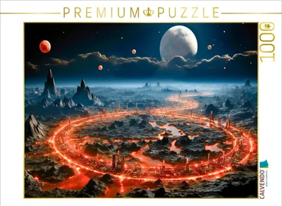 Produktbild von CALVENDO Puzzle Eine futuristische Lebenswelt | 1000 Teile Lege-Größe 64x48cm Foto-Puzzle für glückliche Stunden