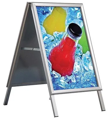 Produktbild von Kundenstopper wasserfest 32mm silber DIN A0