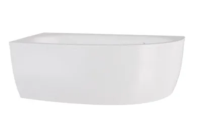 Produktbild von Badewanne - Asymetrisch MILENA 150X70 cm LINKS mit Ablaufgarnitur und Füßen (mit Schürze)