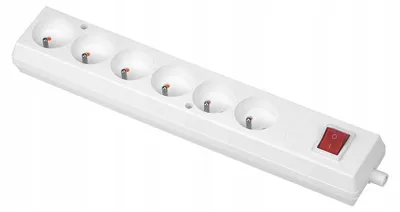 Produktbild von Jonex GN-660WS Steckdosenleiste 6-fach mit Schalter weiß