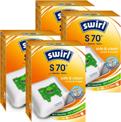 Produktbild von 4 x Swirl S 70 MP Plus AirSpace Staubsaugerbeutel Staubbeutel Microvlies
