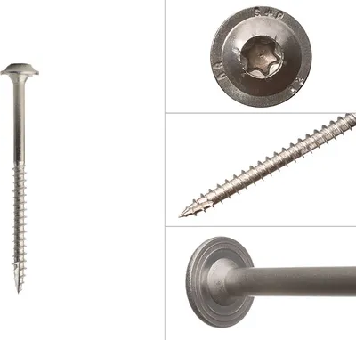 Immagine prodotto di Viti a testa bombata A2 in acciaio inox 6 x 80 mm Torx 25 - confezione da 100 pezzi