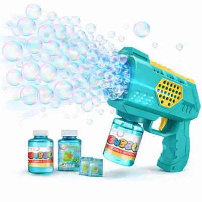 Zdjęcie produktu dla Pistolet do baniek mydlanych dla dzieci i dorosłych – automatyczna maszyna do baniek mydlanych ze zbiornikiem na wesela, urodziny i imprezy