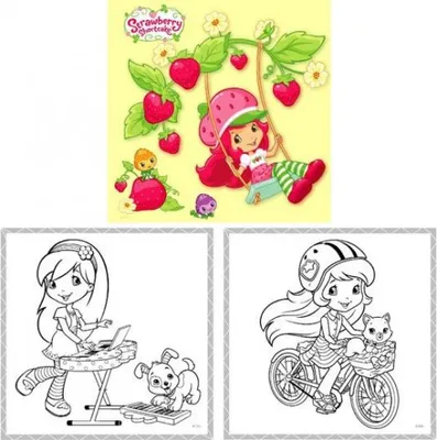 Obrázek produktu pro Strawberry Shortcake - omalovánky čtverec