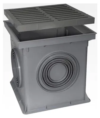 Produktbild von Einlaufschacht mit Einlaufrost 300x300mm für Hofablauf
